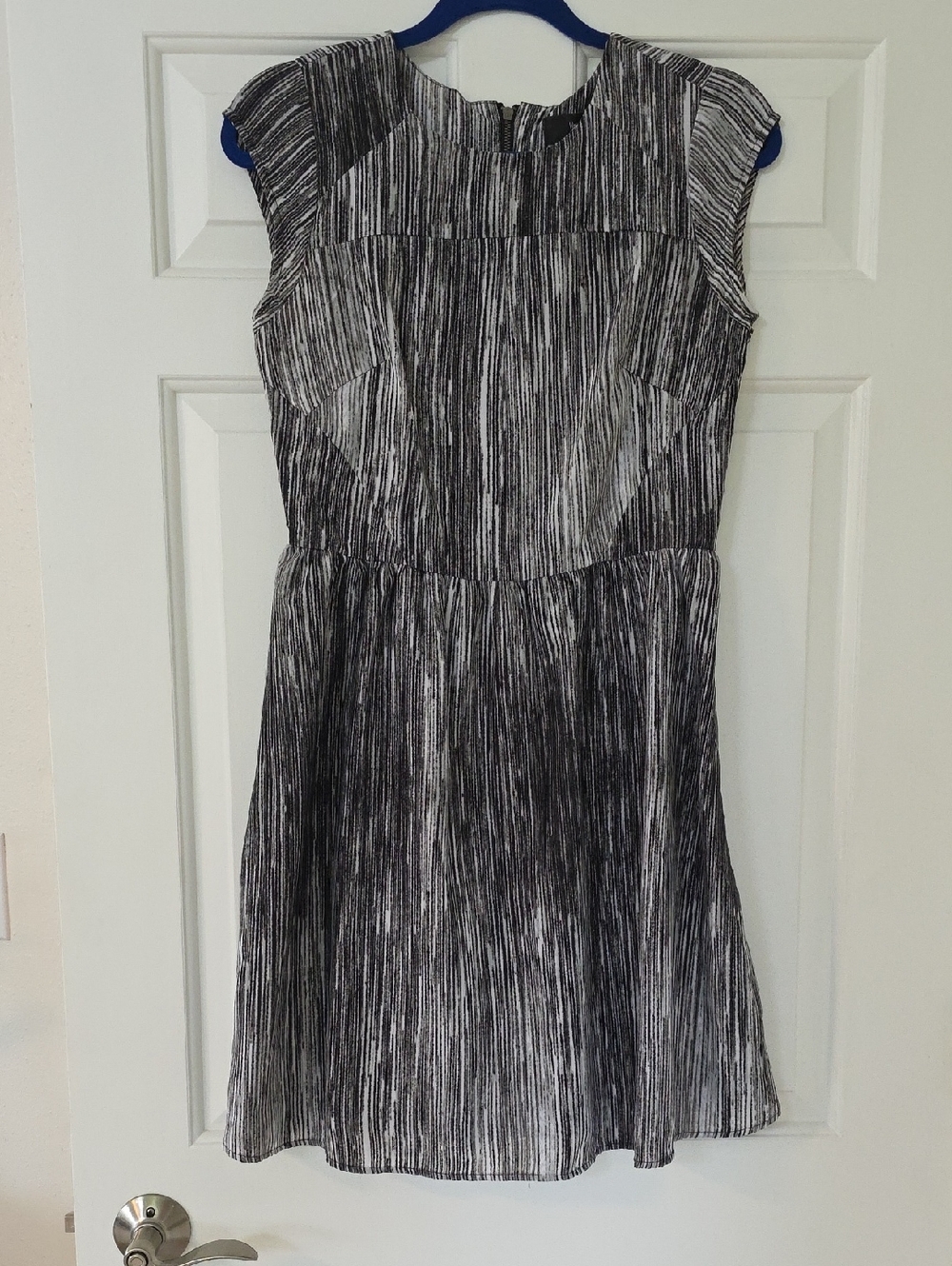 Mossimo Supply Co. Black and White Striped Midi Dress